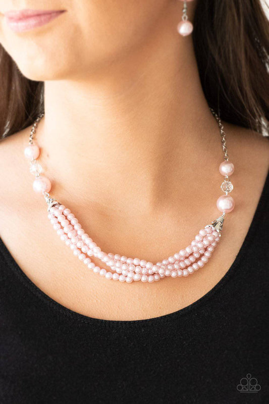 One-WOMAN Show - Pink Pearl Necklace - Paparazzi Accessories - GlaMarous Titi Jewels