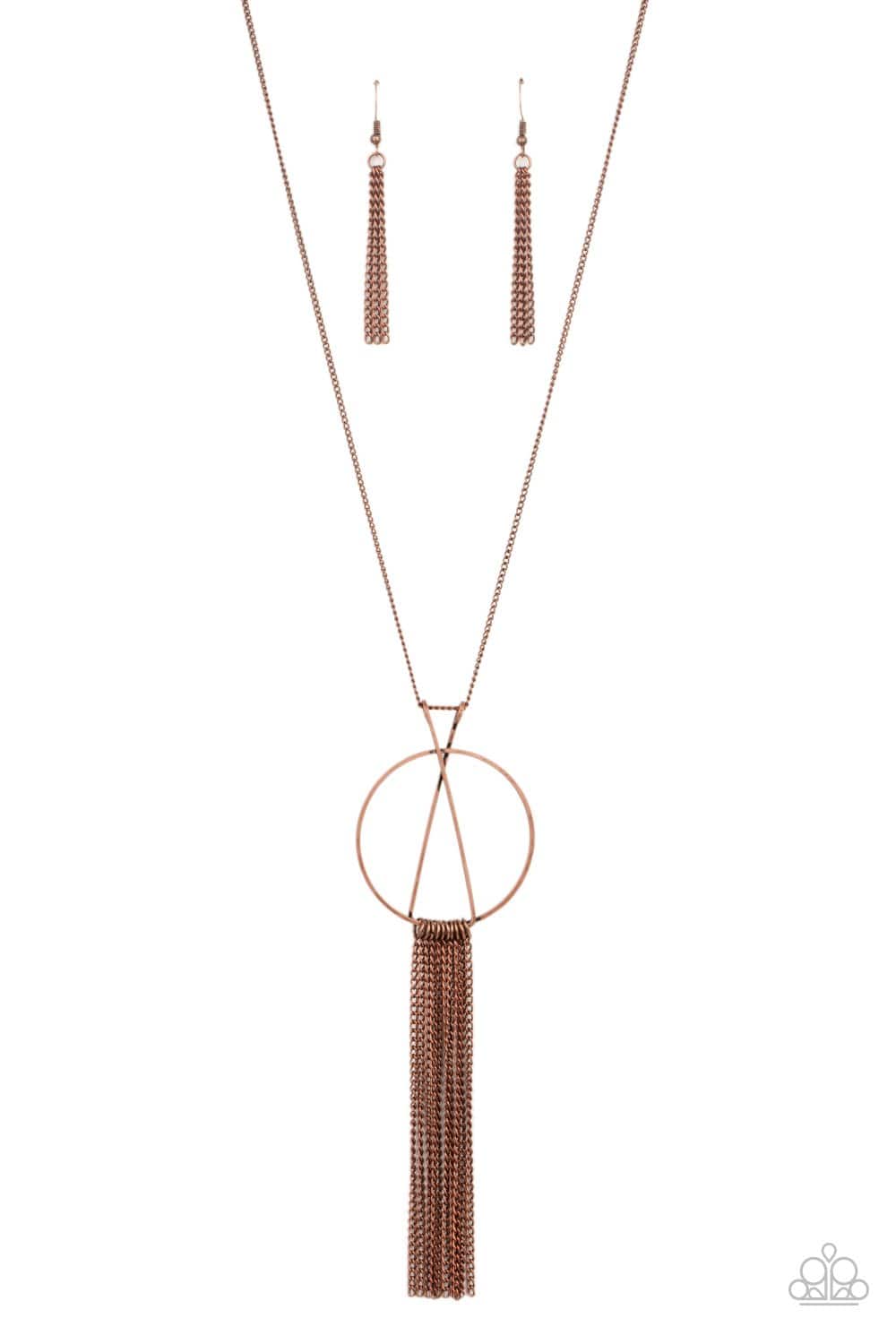 Apparatus Applique - Copper Necklace - Paparazzi Accessories - GlaMarous Titi Jewels