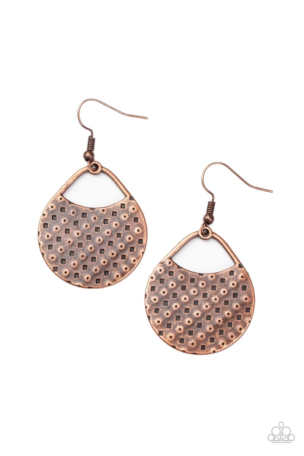 Im Sensing a Pattern Here - Copper Earrings - Paparazzi Accessories - GlaMarous Titi Jewels