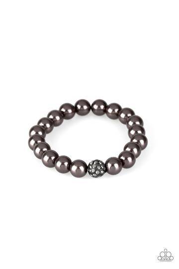Poshing Your Luck - Black Gunmetal Pearly Necklace - Paparazzi Accessories - GlaMarous Titi Jewels