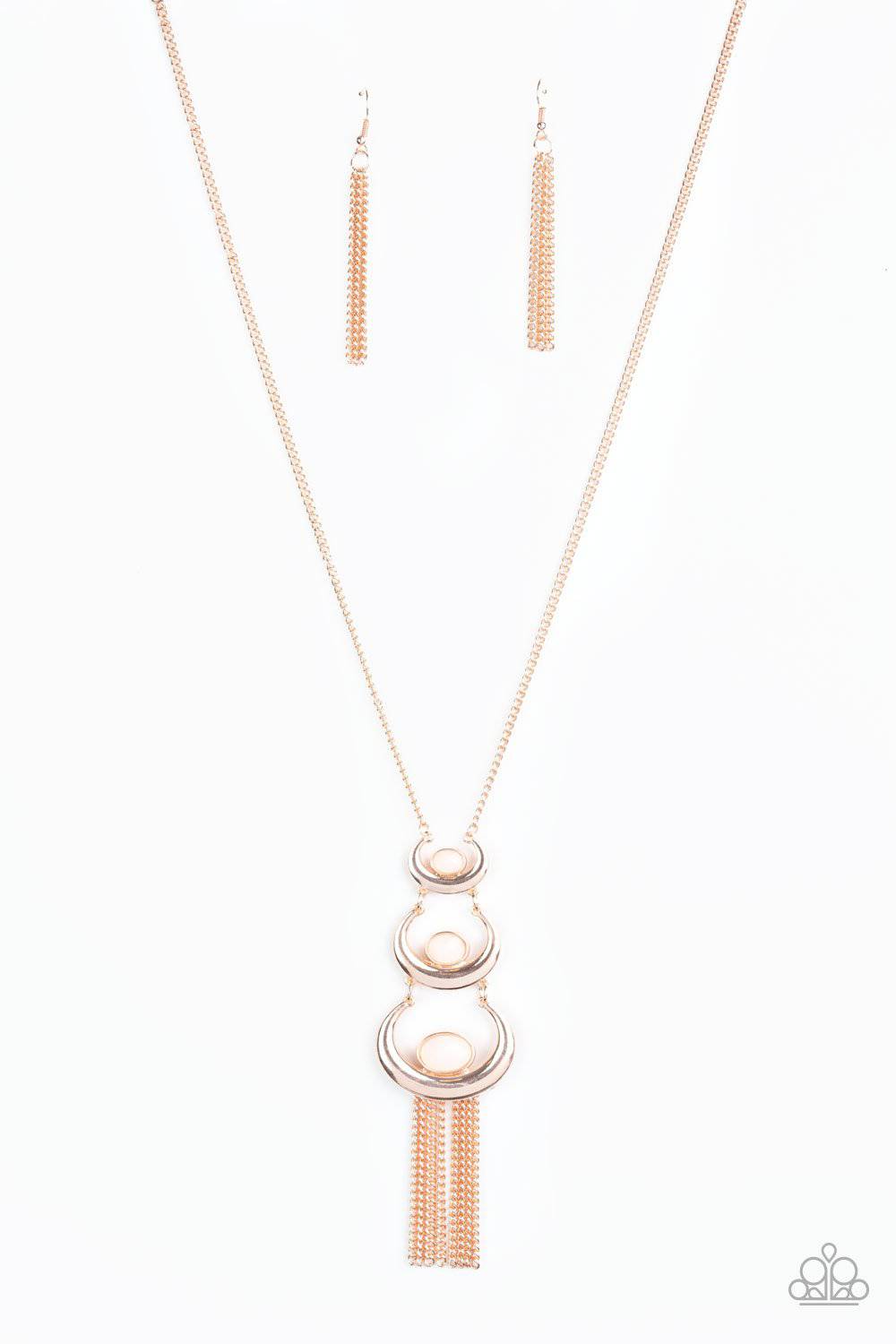 As MOON As I Can - Rose Gold Necklace - Paparazzi Accessories - GlaMarous Titi Jewels