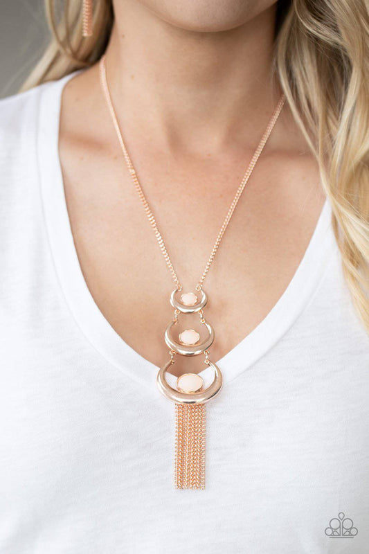 As MOON As I Can - Rose Gold Necklace - Paparazzi Accessories - GlaMarous Titi Jewels