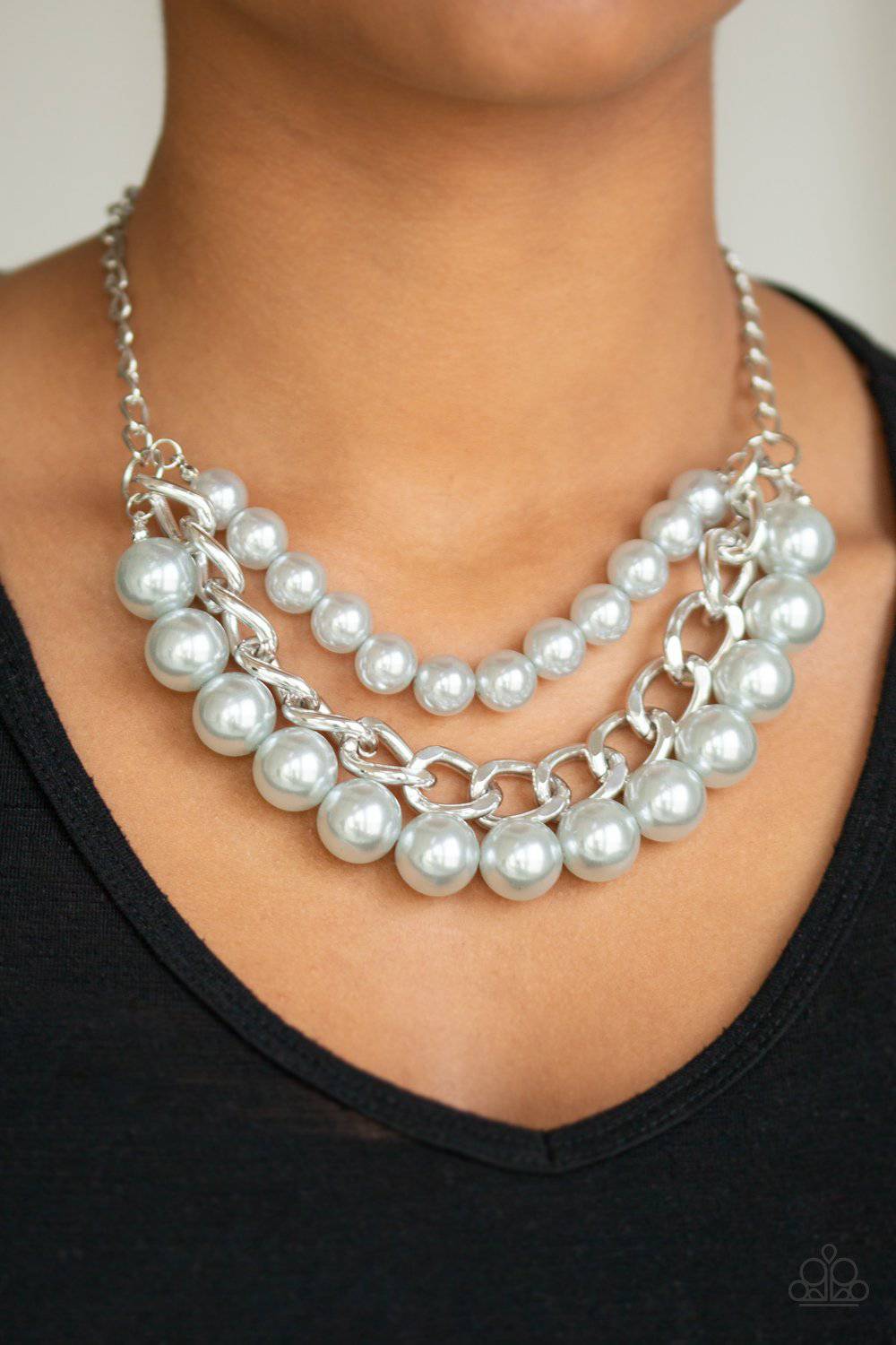 Empire State Empress - Silver Pearl Necklace - Paparazzi Accessories - GlaMarous Titi Jewels