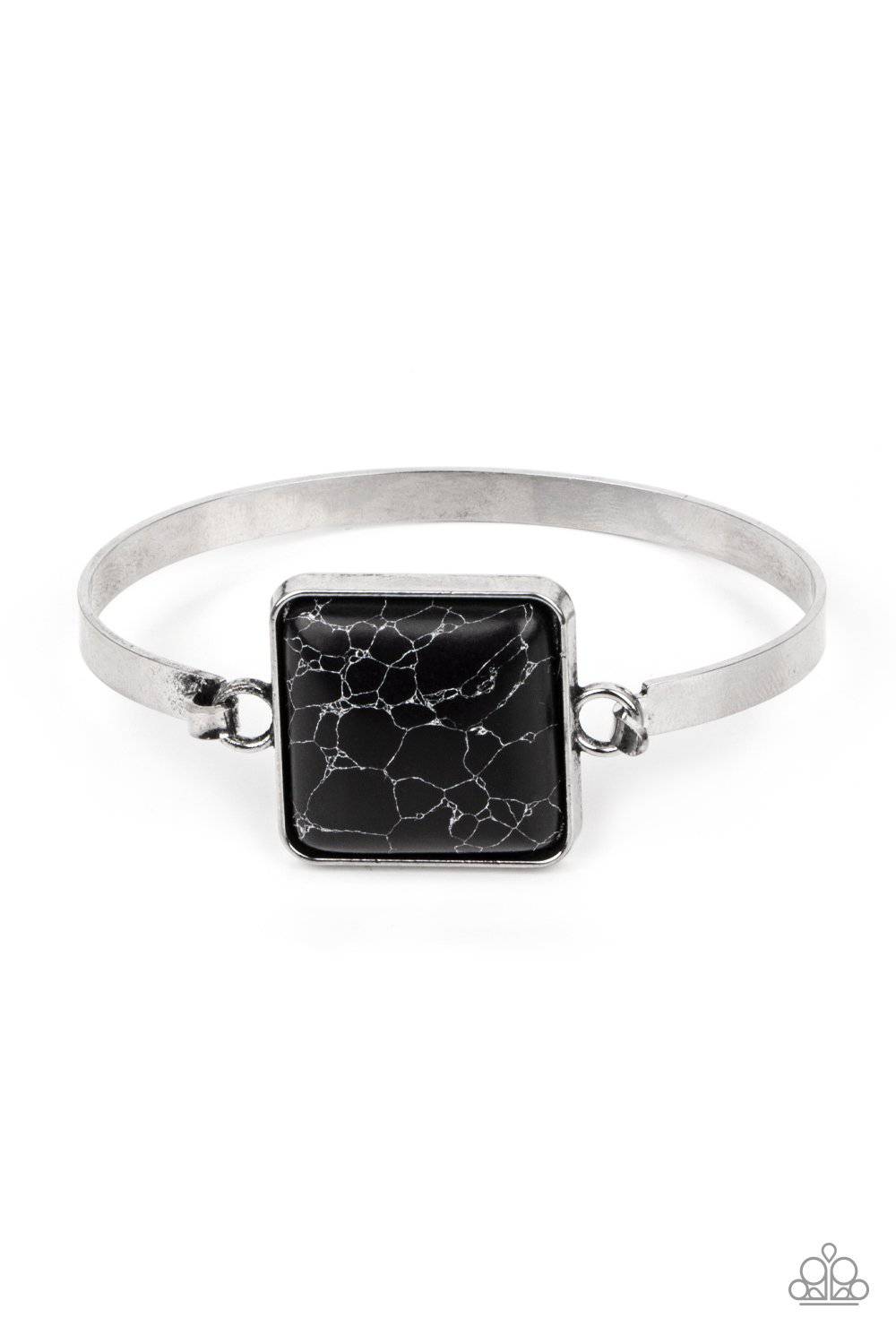 Turning a CORNERSTONE - Black Stone Bracelet - Paparazzi Accessories - GlaMarous Titi Jewels