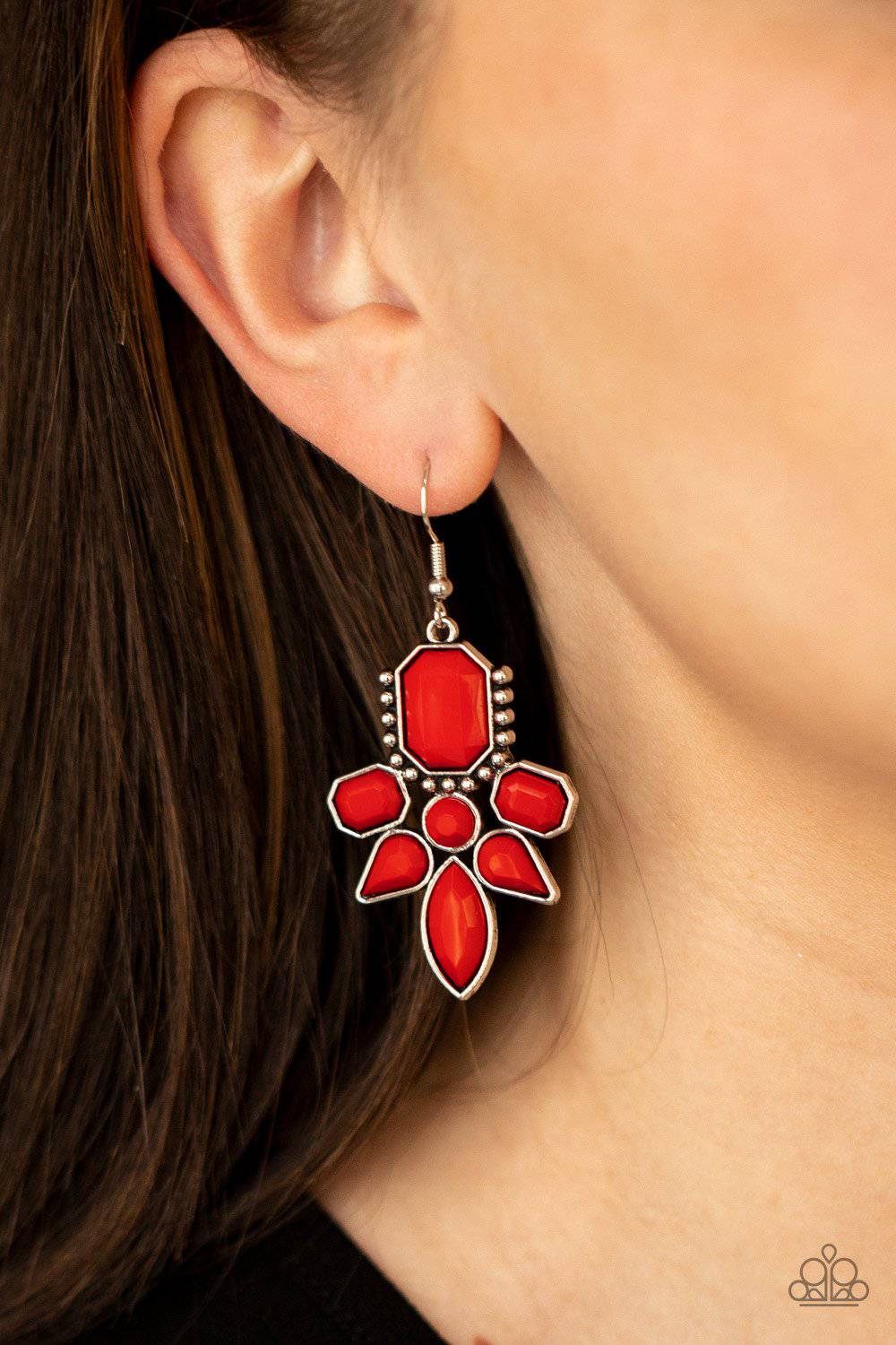 Vacay Vixen - Red Earrings - Paparazzi Accessories - GlaMarous Titi Jewels