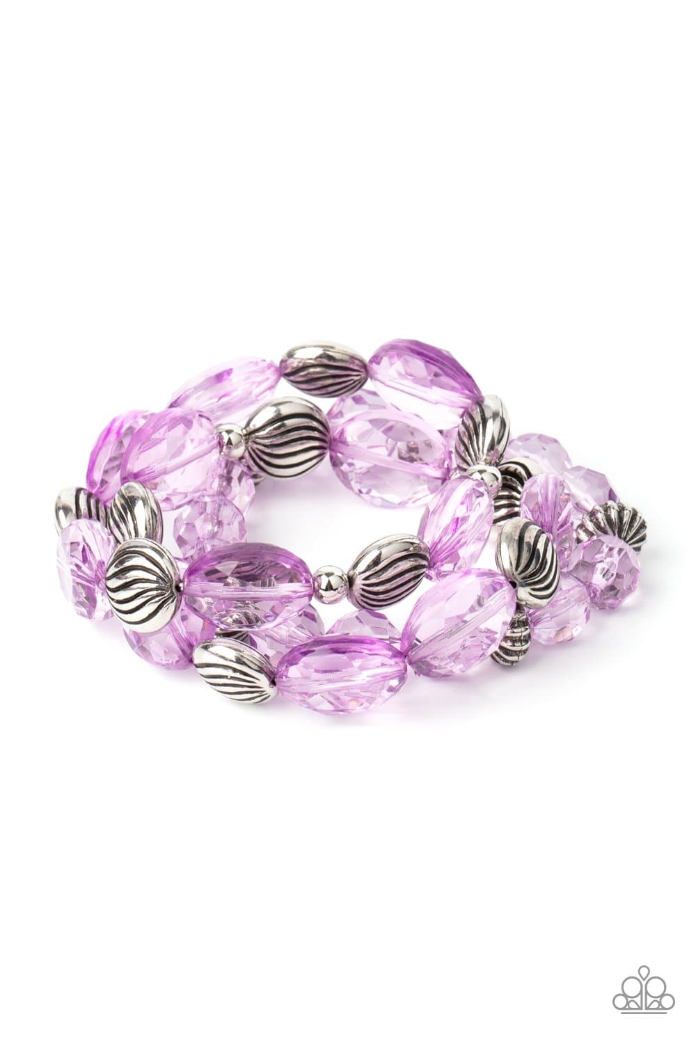 Crystal Charisma - Purple Bracelet - Paparazzi Accessories - GlaMarous Titi Jewels