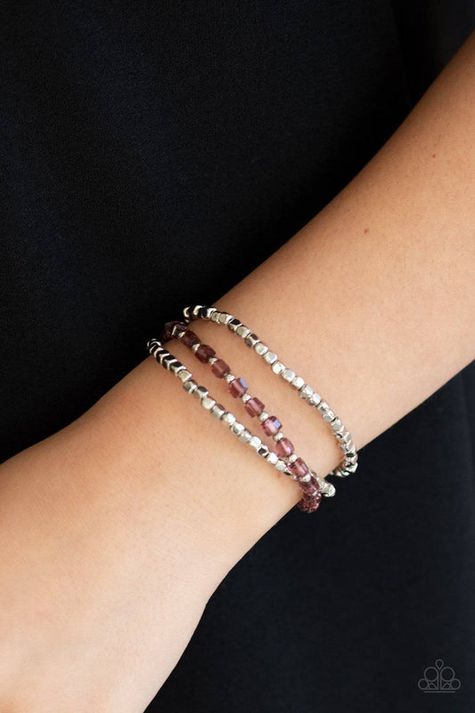 Mix and Mash - Purple Beads Bracelet - Paparazzi Accessories - GlaMarous Titi Jewels