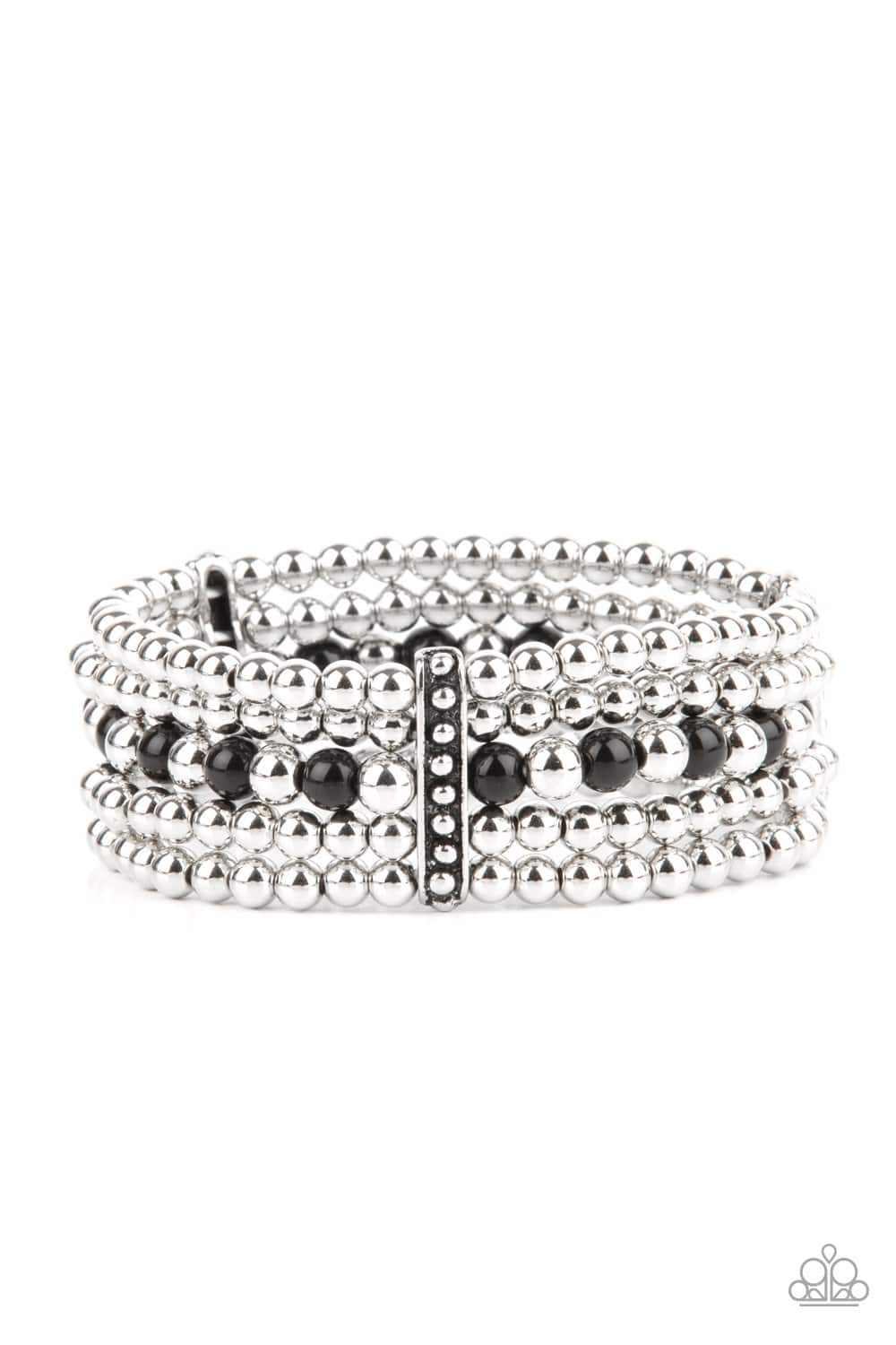 Gloss Over The Details - Black Beads Bracelet - Paparazzi Accessories - GlaMarous Titi Jewels