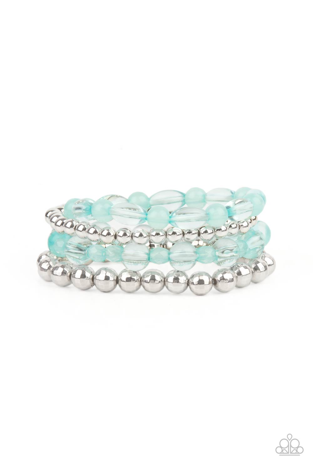 Delightfully Disco - Blue Beads Bracelet - Paparazzi Accessories - GlaMarous Titi Jewels