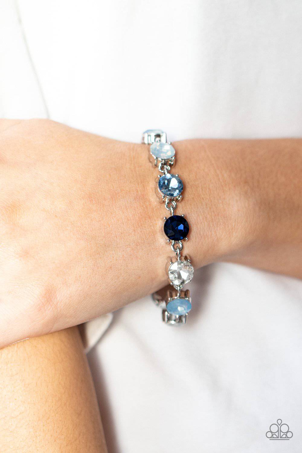 Celestial Couture - Blue Rhinestone Bracelet - Paparazzi Accessories - GlaMarous Titi Jewels