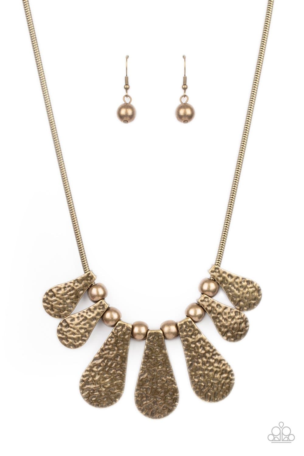 Gallery Goddess - Brass Necklace - Paparazzi Accessories - GlaMarous Titi Jewels