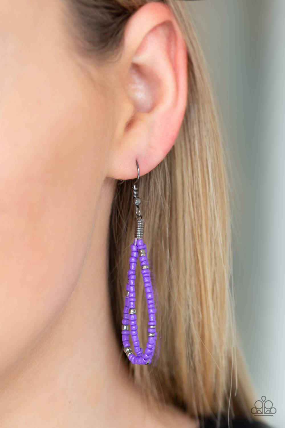 Rio Rainforest - Purple Seed Bead Necklace - Paparazzi Accessories - GlaMarous Titi Jewels