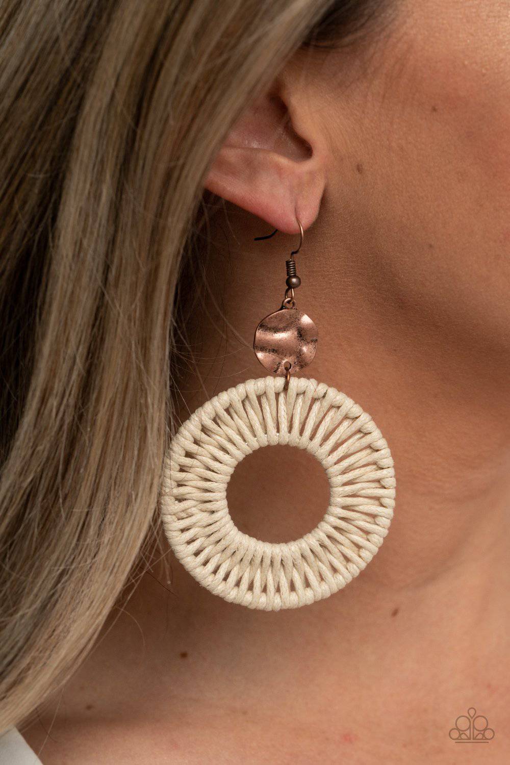 Total Basket Case - Copper Earrings - Paparazzi Accessories - GlaMarous Titi Jewels