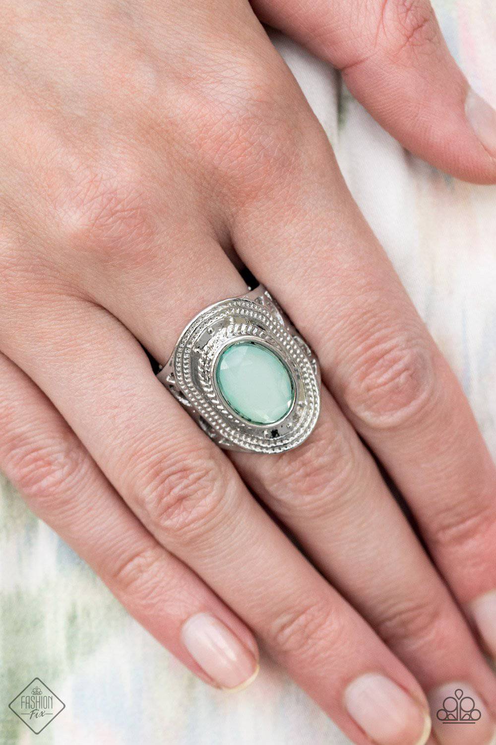 Calm And Classy - Blue Ring - Paparazzi Accessories - GlaMarous Titi Jewels