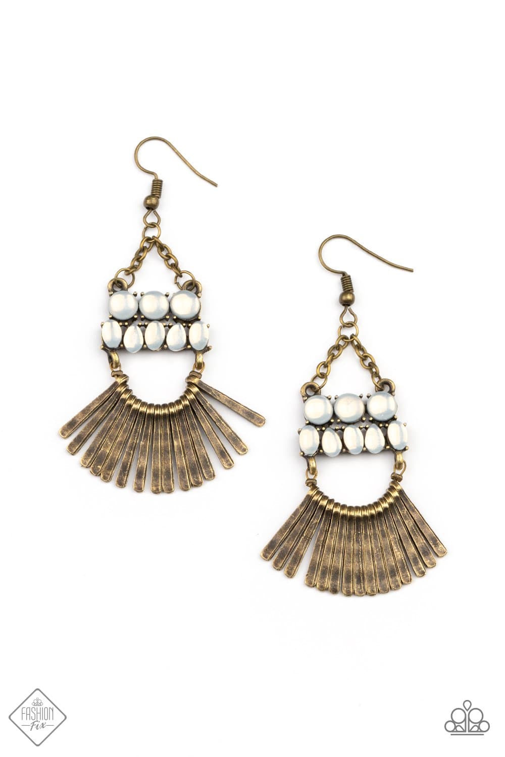 A FLARE For Fierceness - Brass Earrings - Paparazzi Accessories - GlaMarous Titi Jewels