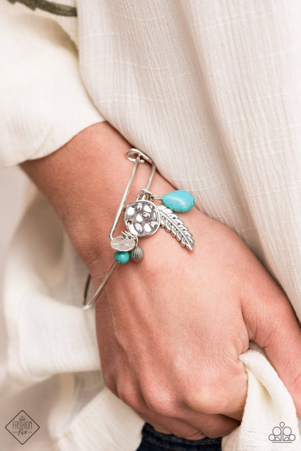 Root and RANCH - Turquoise Blue Bracelet - Paparazzi Accessories - GlaMarous Titi Jewels