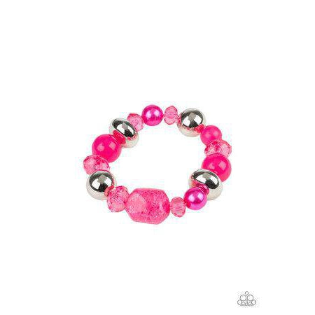 Ice Ice-Breaker - Pink Bracelet - Paparazzi Accessories - GlaMarous Titi Jewels