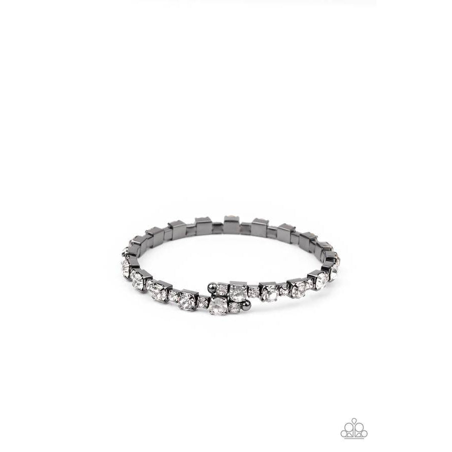 Photo Op - Black and Rhinestone Bracelet - Paparazzi Accessories - GlaMarous Titi Jewels