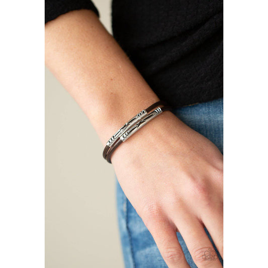 What a WANDER-ful World - Brown Cords Bracelet - Paparazzi Accessories - GlaMarous Titi Jewels