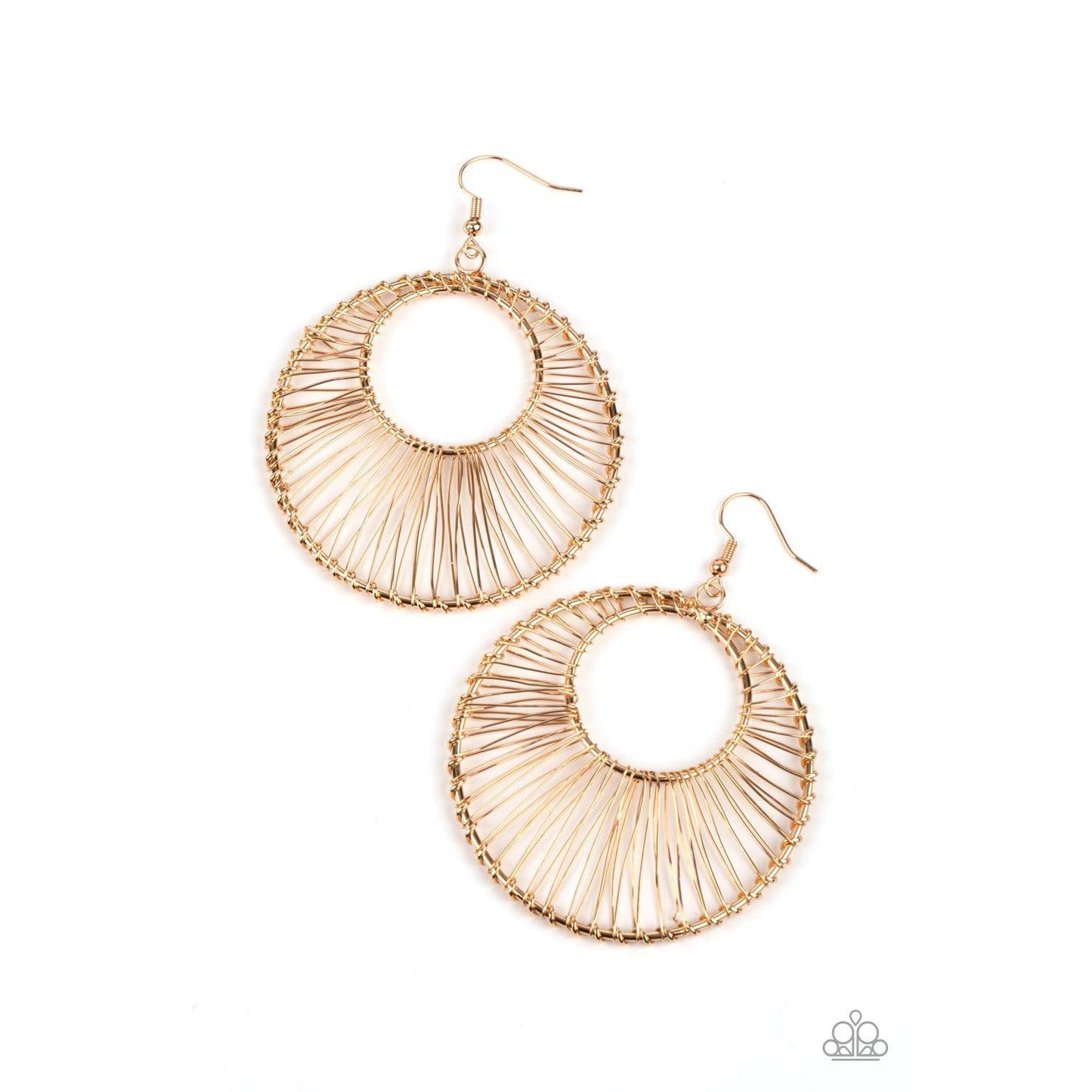 Artisan Applique - Gold Hoop Earrings - Paparazzi Accessories - GlaMarous Titi Jewels