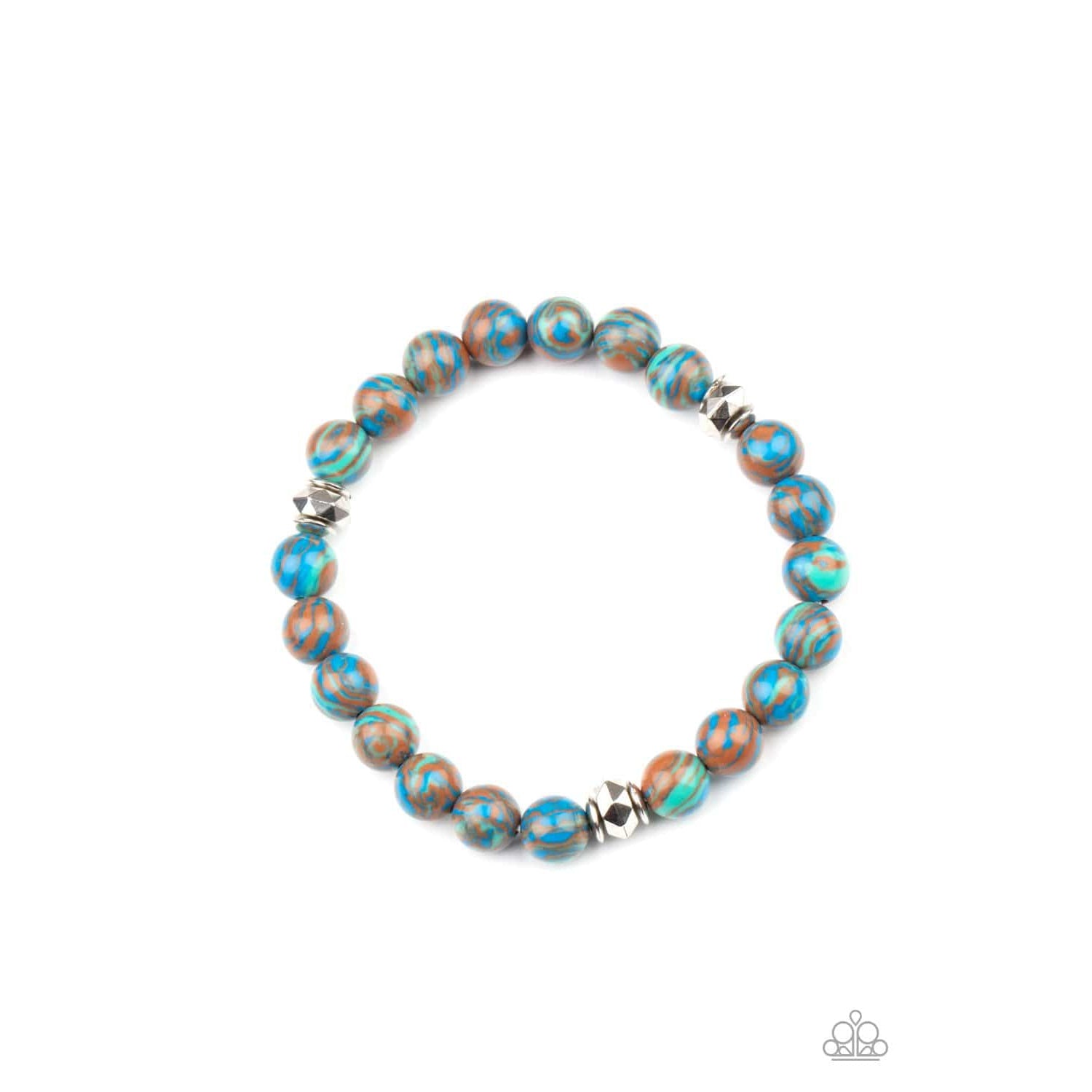 Awakened - Blue, Green & Brown Beads Bracelet - Paparazzi Accessories - GlaMarous Titi Jewels