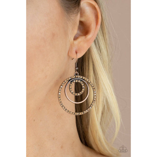Bodaciously Bubbly - Copper Earrings - Paparazzi Accessories - GlaMarous Titi Jewels