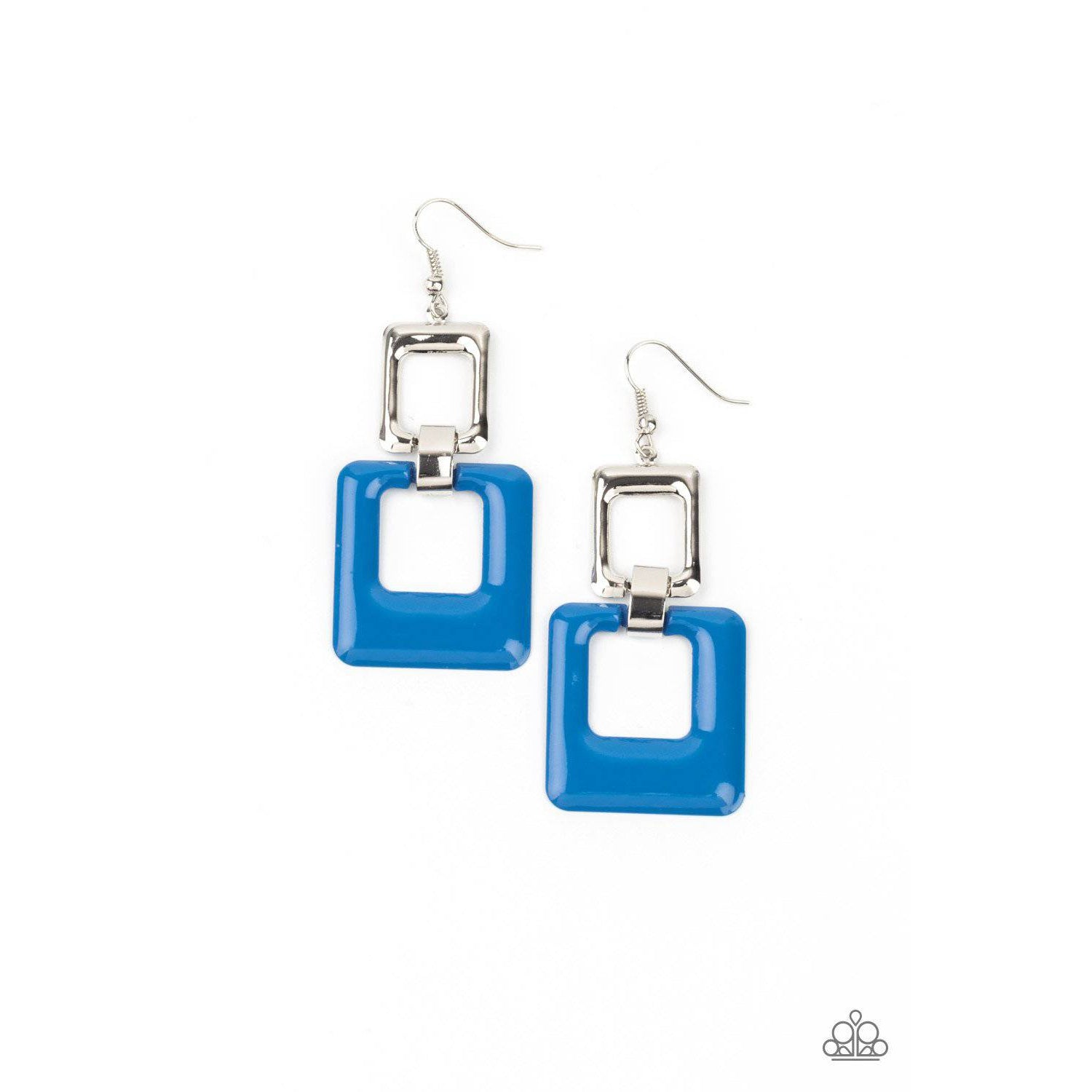 Twice As Nice - Blue Earrings - Paparazzi Accessories - GlaMarous Titi Jewels