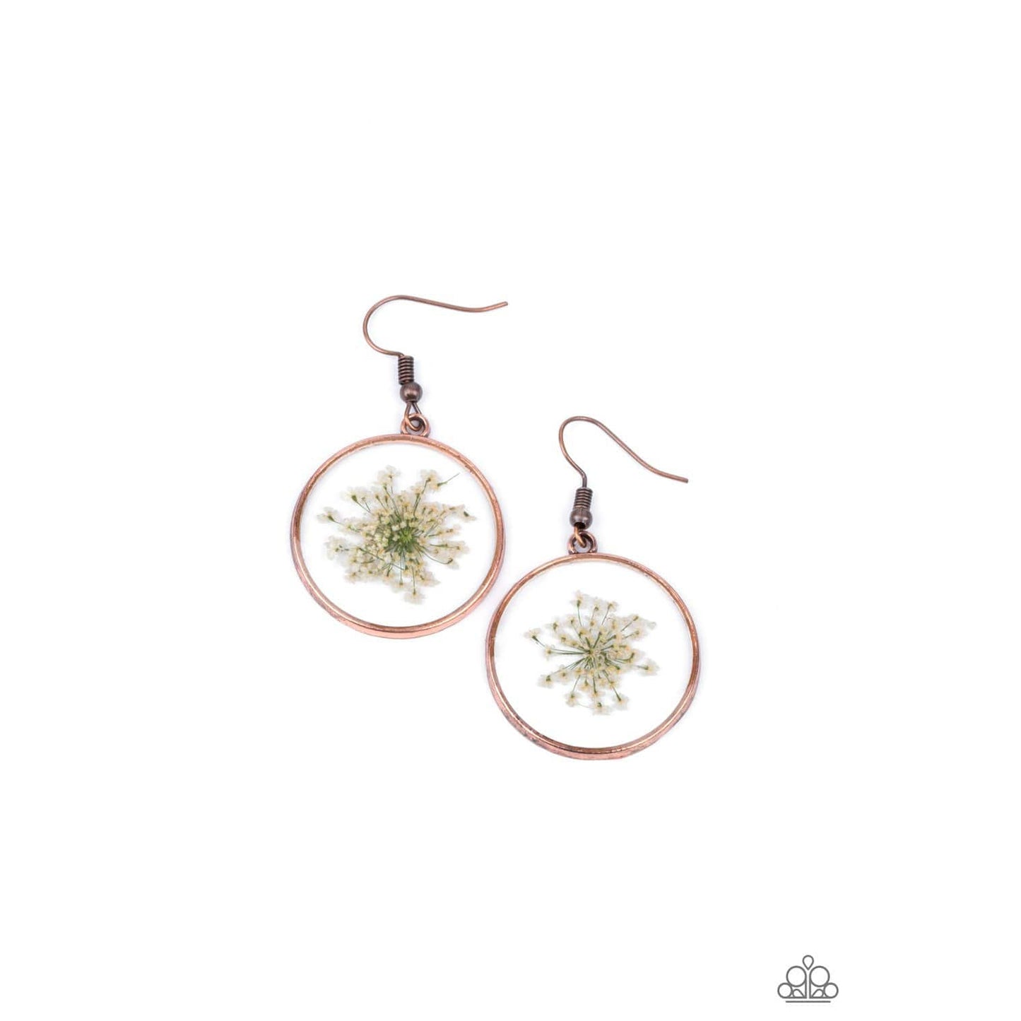 Happily Ever Eden - Copper Flower Earrings - Paparazzi Accessories - GlaMarous Titi Jewels