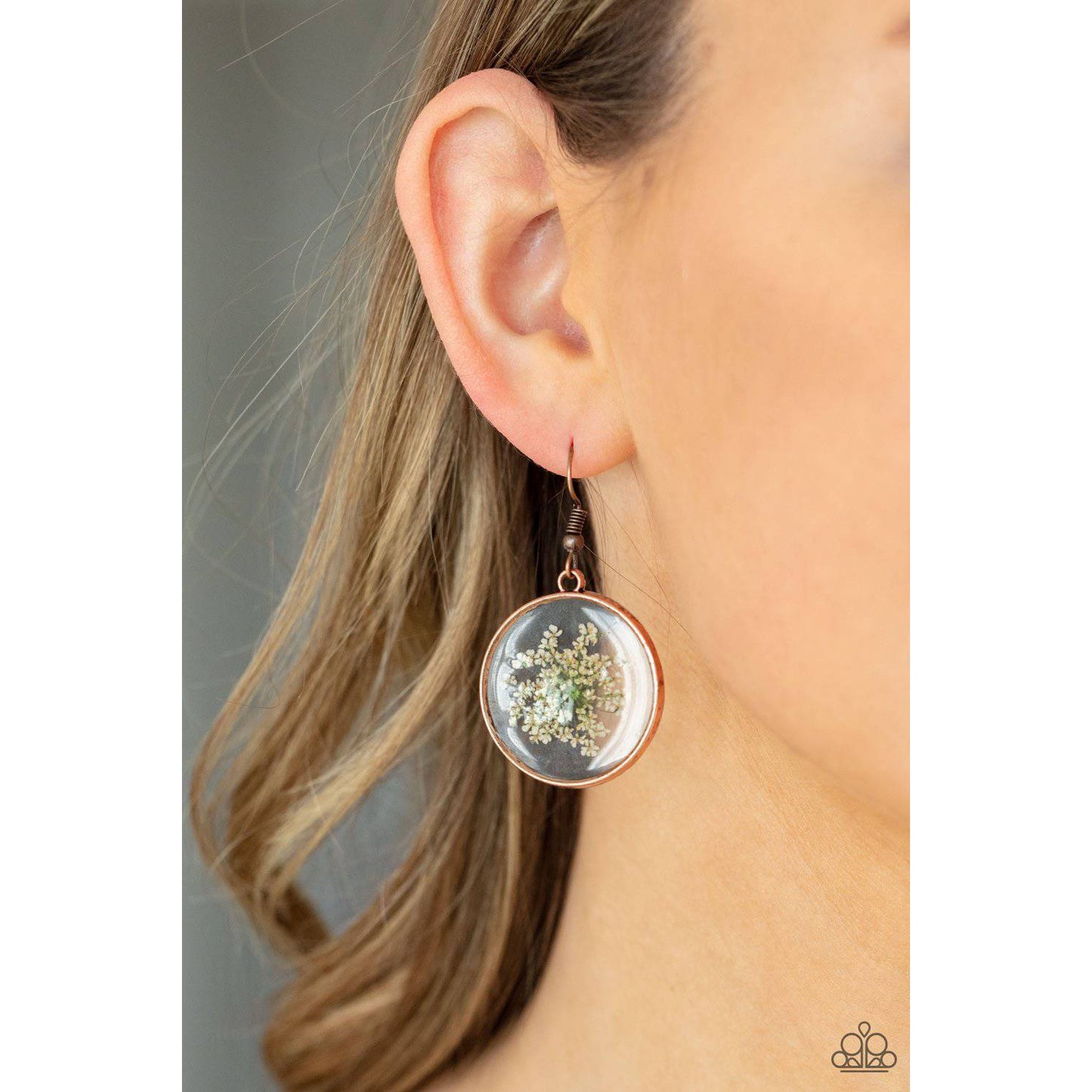 Happily Ever Eden - Copper Flower Earrings - Paparazzi Accessories - GlaMarous Titi Jewels