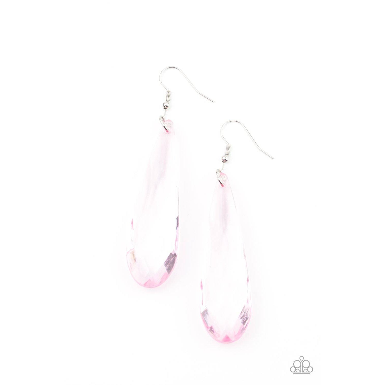 Crystal Crowns - Pink Teardrop Crystal Earrings - Paparazzi Accessories - GlaMarous Titi Jewels
