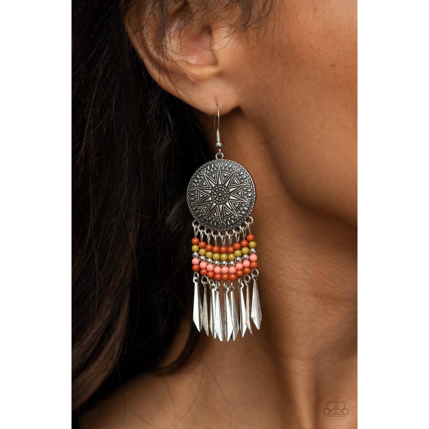 Sun Warrior - Multi Earrings - Paparazzi Accessories - GlaMarous Titi Jewels