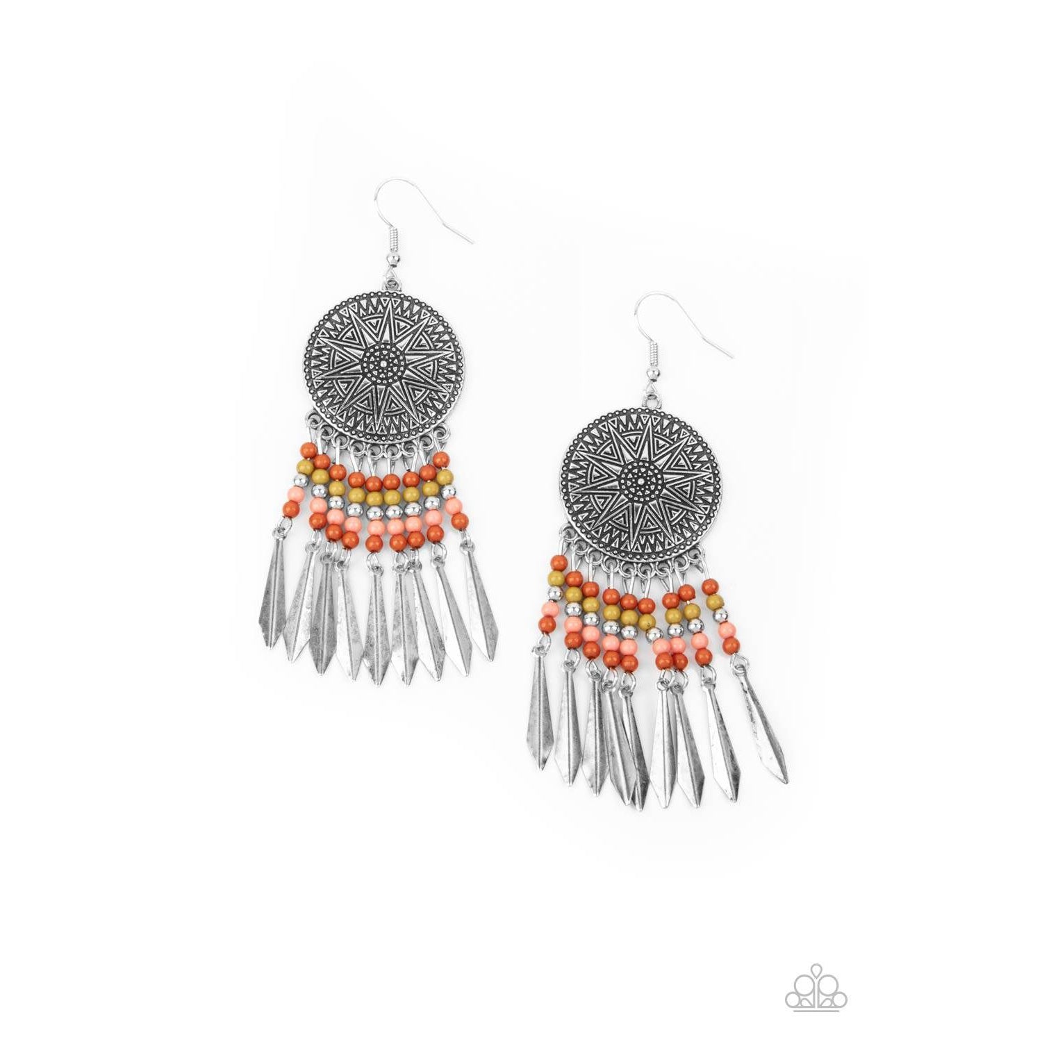 Sun Warrior - Multi Earrings - Paparazzi Accessories - GlaMarous Titi Jewels