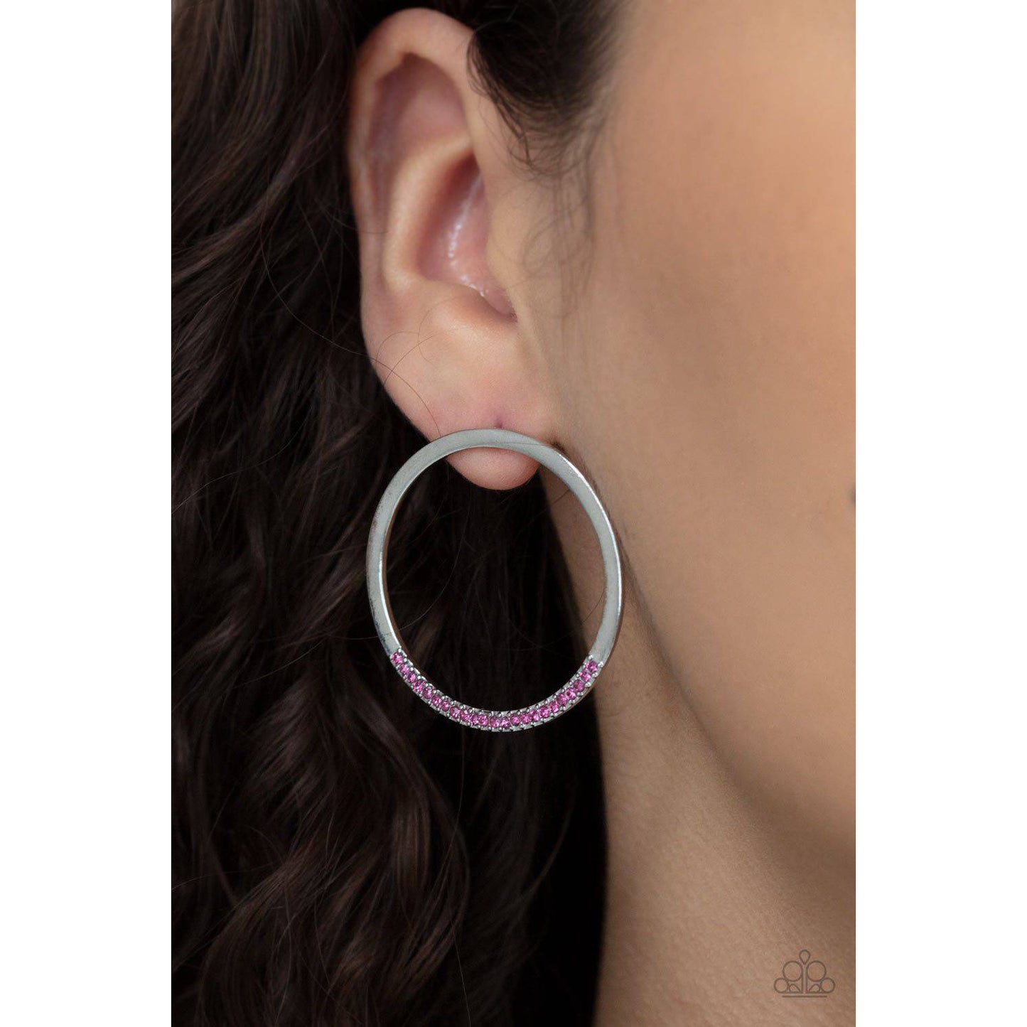Spot On Opulence - Pink Rhinestone Earrings - Paparazzi Accessories - GlaMarous Titi Jewels