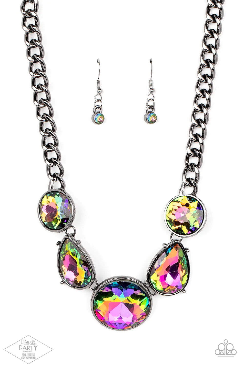 All The World's My Stage ♥ Multi Oil Spill Necklace ♥ Paparazzi Accessories - GlaMarous Titi Jewels