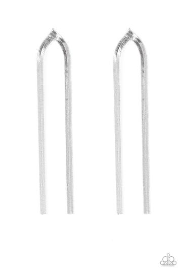Very Viper - Silver Earrings - Paparazzi Accessories - GlaMarous Titi Jewels