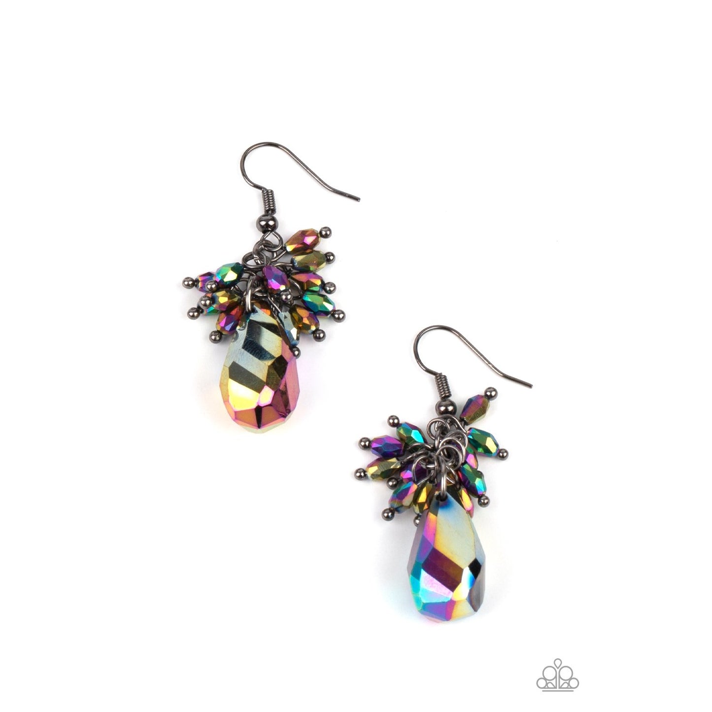 Well Versed in Sparkle - Multi Oil Spill Earrings - Paparazzi Accessories - GlaMarous Titi Jewels