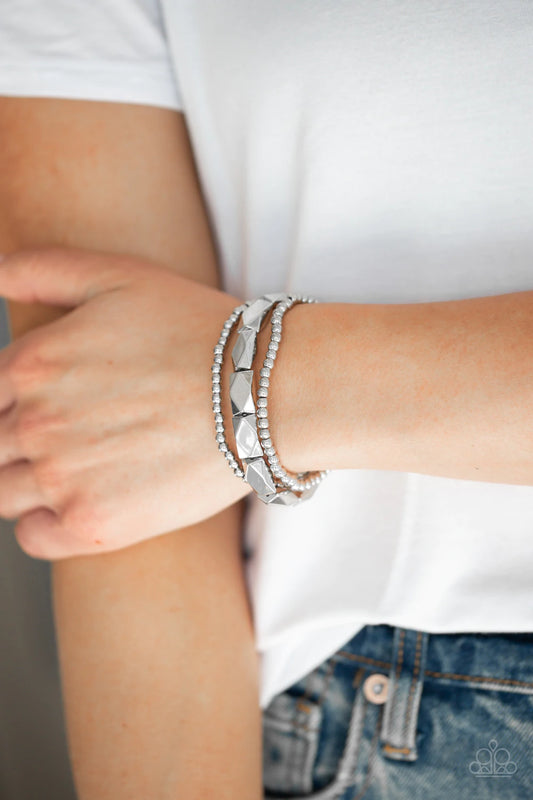 Metal Movement ♥ Silver Bracelet ♥ Paparazzi Accessories - GlaMarous Titi Jewels