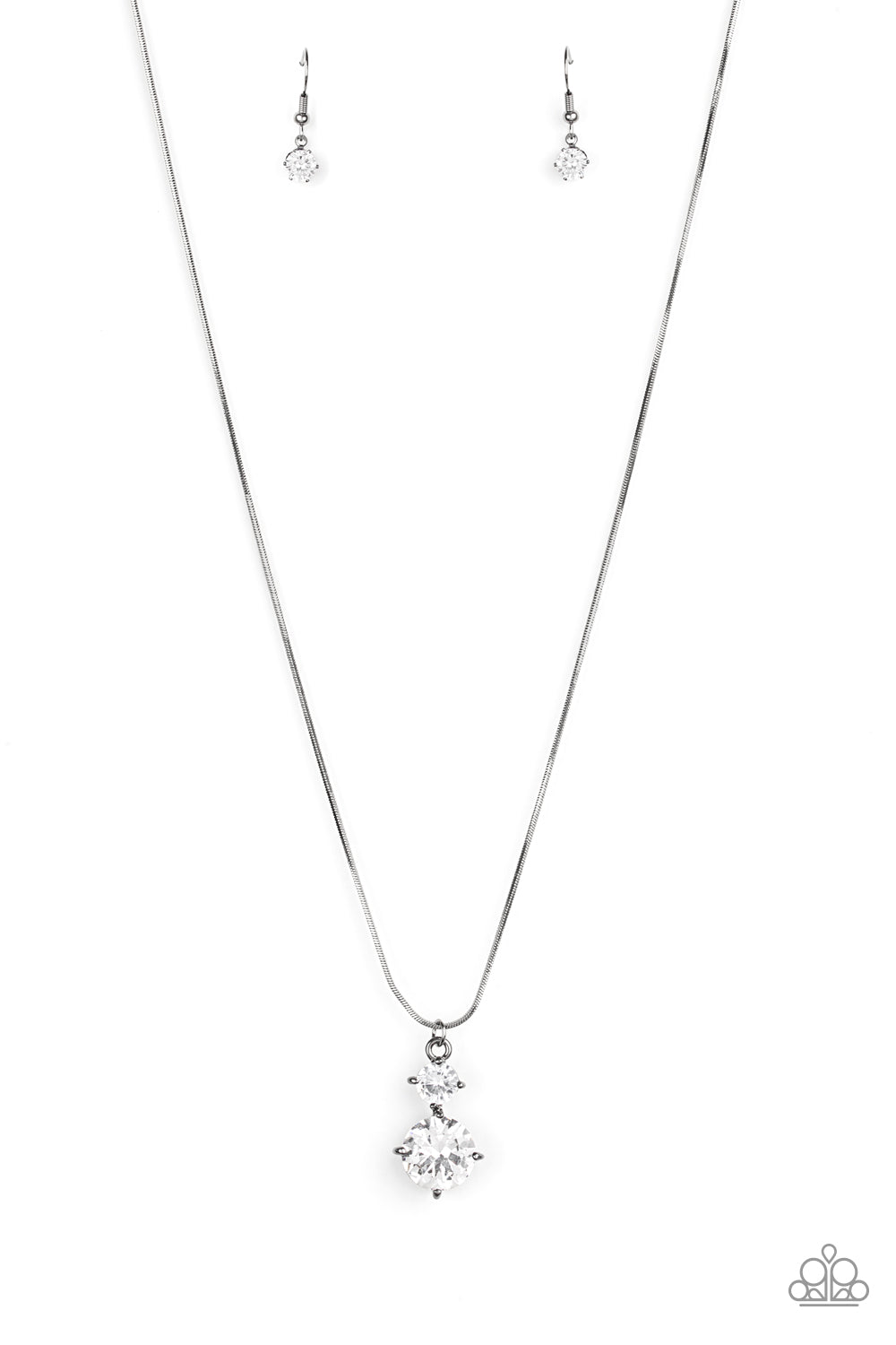 Top Dollar Diva - Black Gunmetal Necklace - Paparazzi Accessories - GlaMarous Titi Jewels