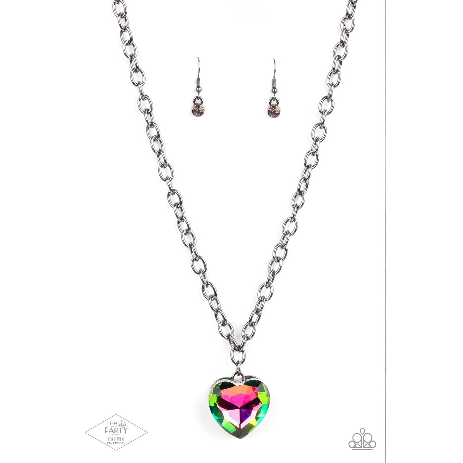 Flirtatiously Flashy - Multi Oil Spill Necklace - Paparazzi Accessories - GlaMarous Titi Jewels