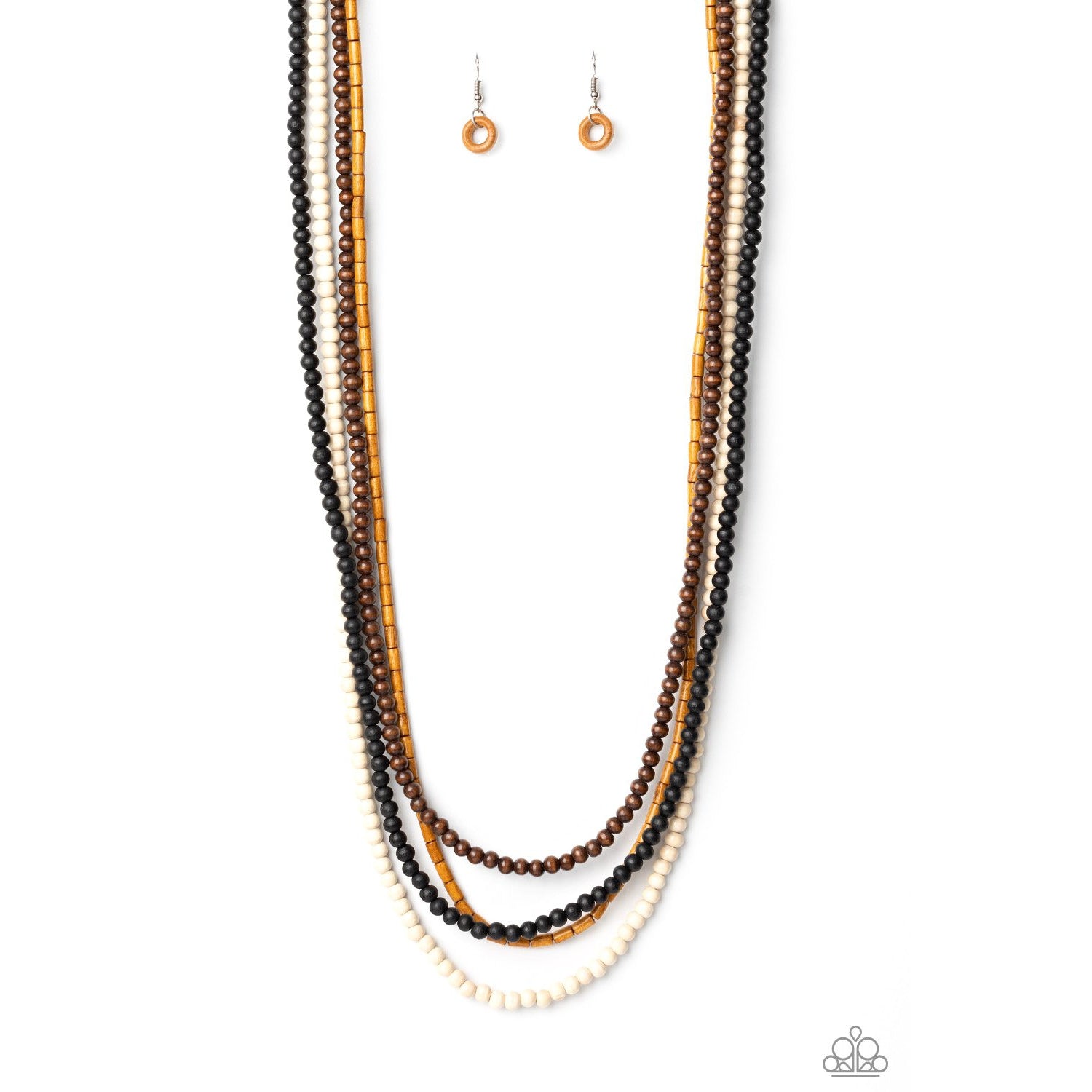 Bermuda Beaches - Multi Wooden Beads Necklace - Paparazzi Accessories - GlaMarous Titi Jewels