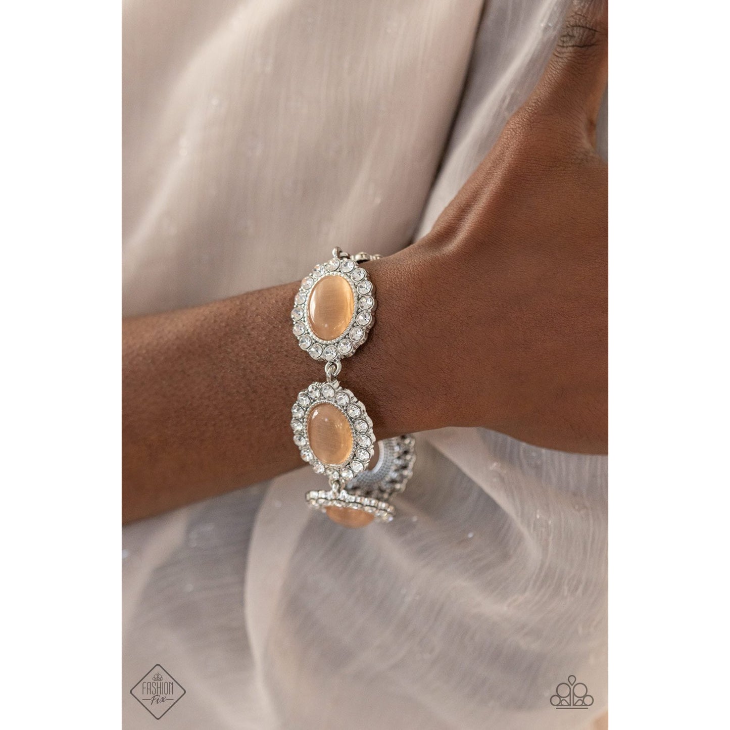 Demurely Diva - Orange Cat's Eye Stone - Paparazzi Accessories - GlaMarous Titi Jewels