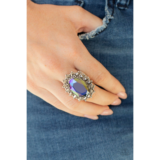 Bling Of All Bling - Blue Oil Spill Ring - Paparazzi Accessories - GlaMarous Titi Jewels