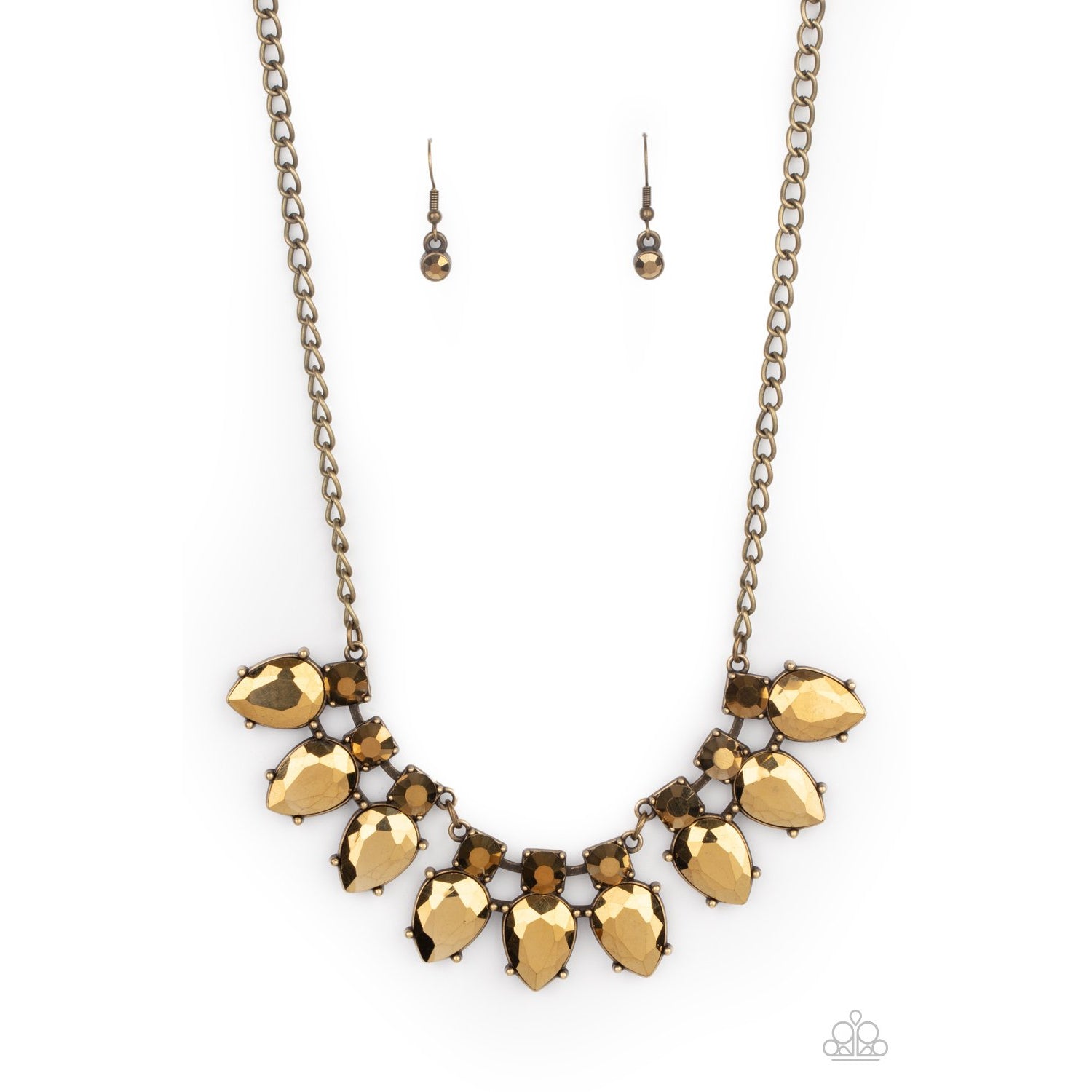 Extra Enticing - Brass Necklace - Paparazzi Accessories - GlaMarous Titi Jewels