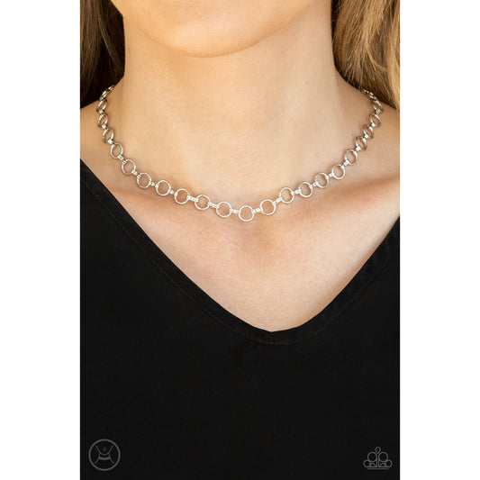 Insta Connection - Silver Choker - Paparazzi Accessories - GlaMarous Titi Jewels