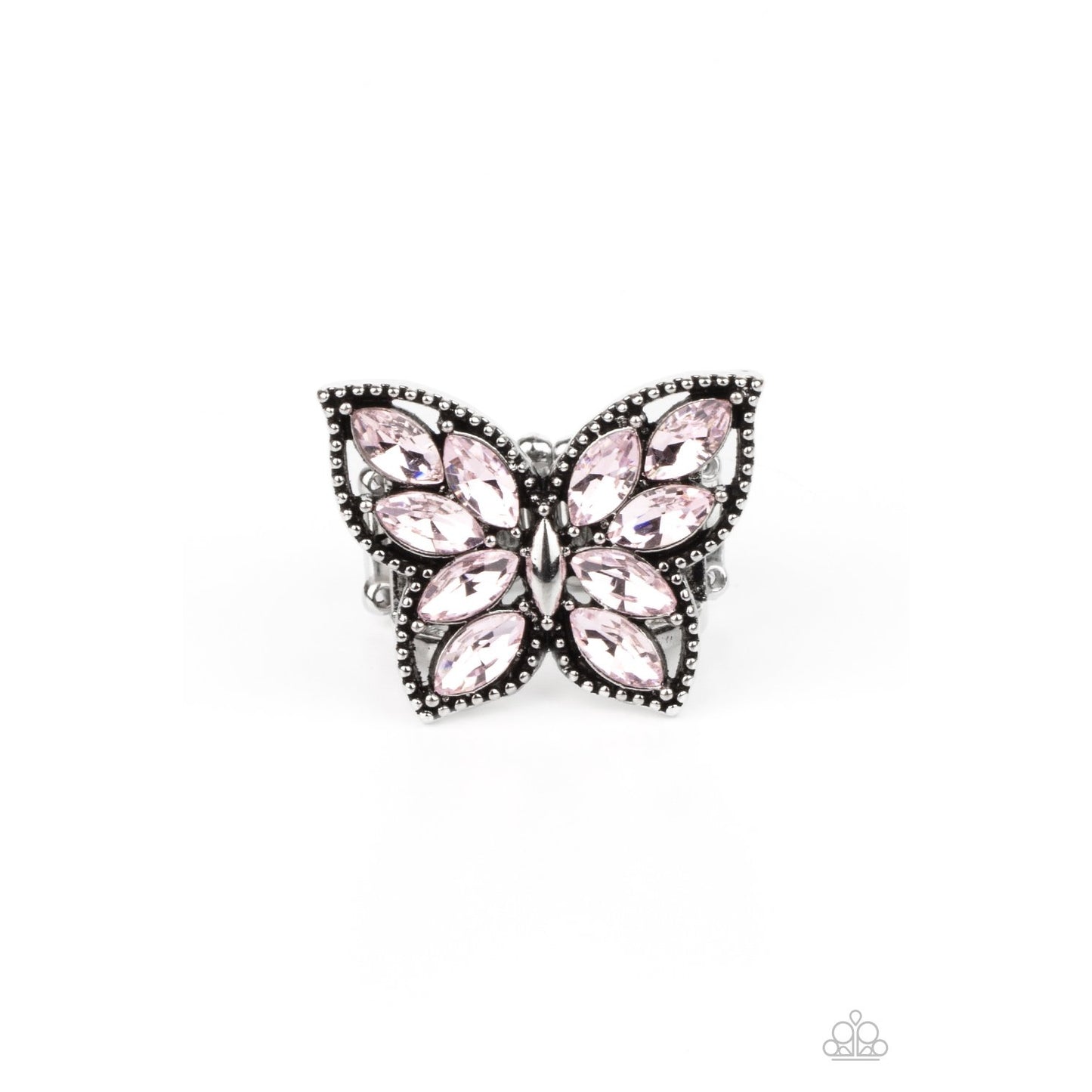 Fluttering Fashionista - Pink Rhinestone Ring - Paparazzi Accessories - GlaMarous Titi Jewels
