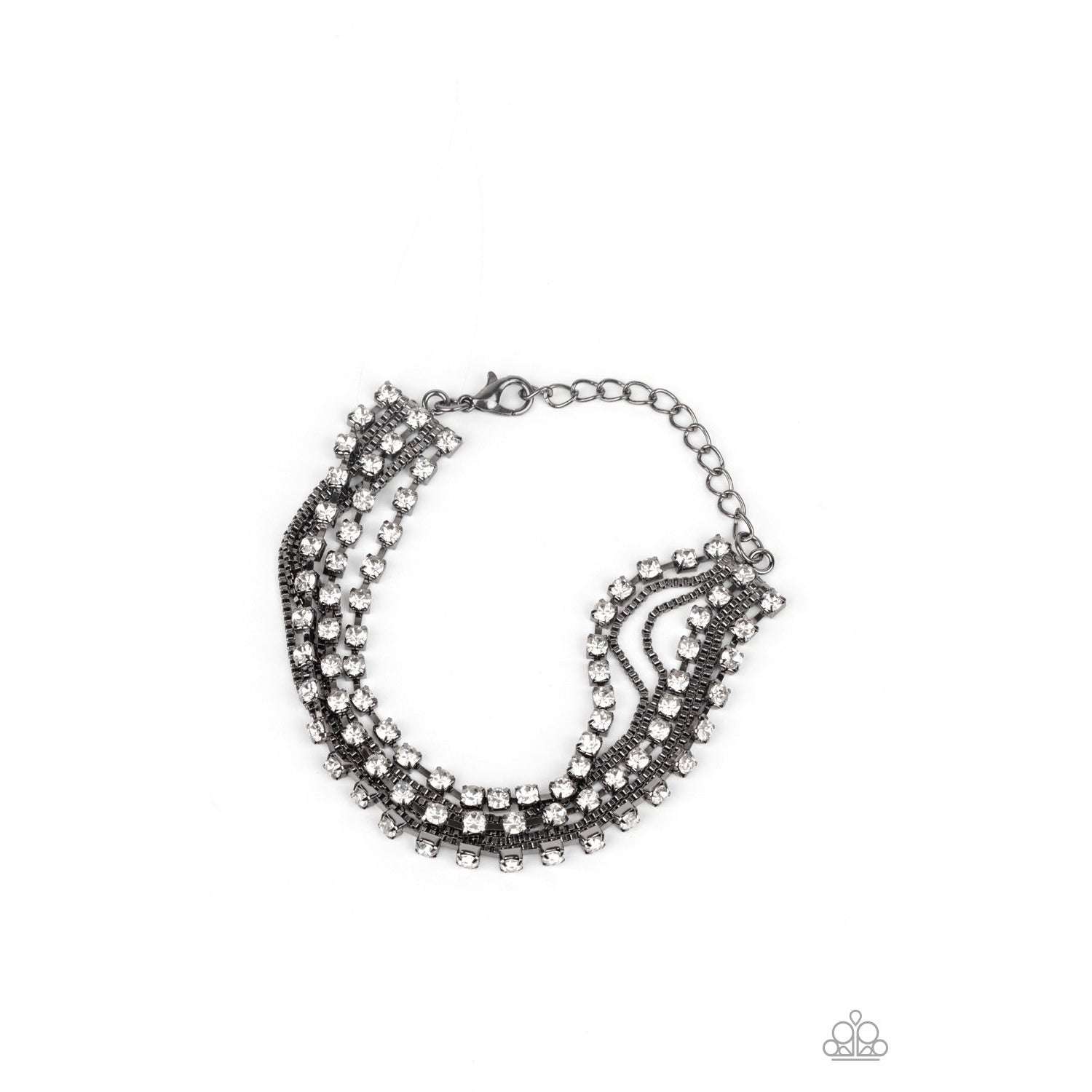 Thats a Smash! - Black Rhinestone Bracelet - Paparazzi Accessories - GlaMarous Titi Jewels