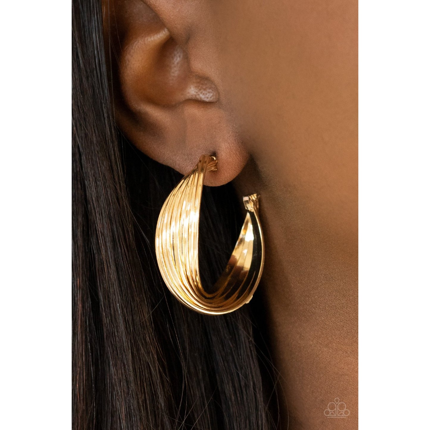 Curves In All The Right Places - Gold Hoop Earrings - Paparazzi Accessories - GlaMarous Titi Jewels