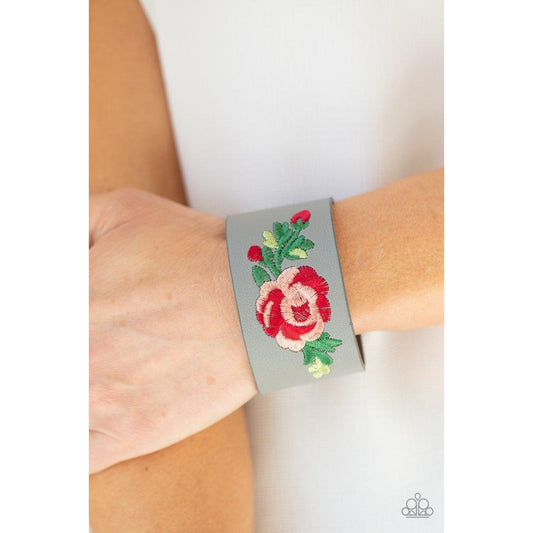 Rebel Rose - Silver Urban Bracelet - Paparazzi Accessories - GlaMarous Titi Jewels