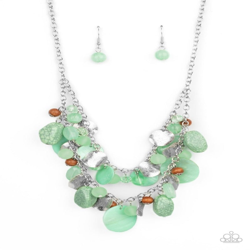 Spring Goddess - Green Necklace - Paparazzi Accessories - GlaMarous Titi Jewels