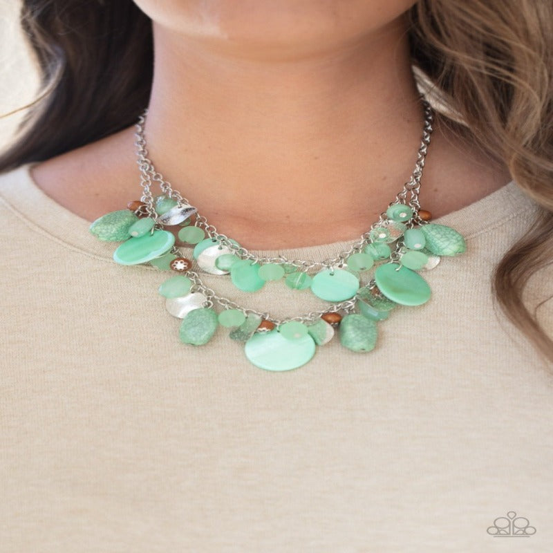 Spring Goddess - Green Necklace - Paparazzi Accessories - GlaMarous Titi Jewels